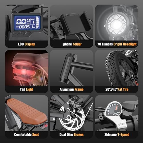 Electric Bike for Adults, 2000W, 52V 40AH, 20" Fat Tire, All Terrain G372