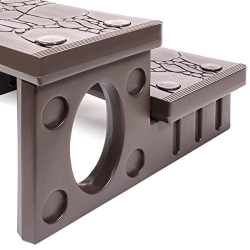 2-Step Spa Hot Tub Pool RV Deck Steps, Lightweight Sided Step G8697
