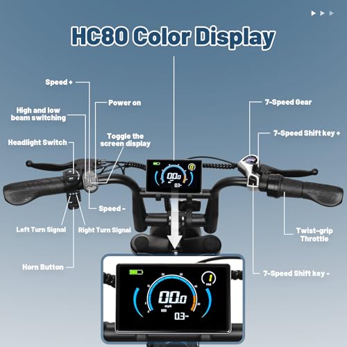 Electric Bike for Adults, 16" Fat Tire, 500W Motor, 20MPH K29448