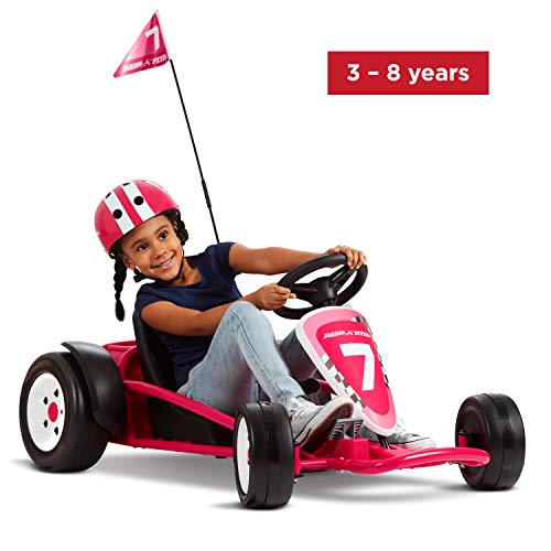 Kids Electric Go-Kart with Adjustable Seat, Rubber Wheels B5495
