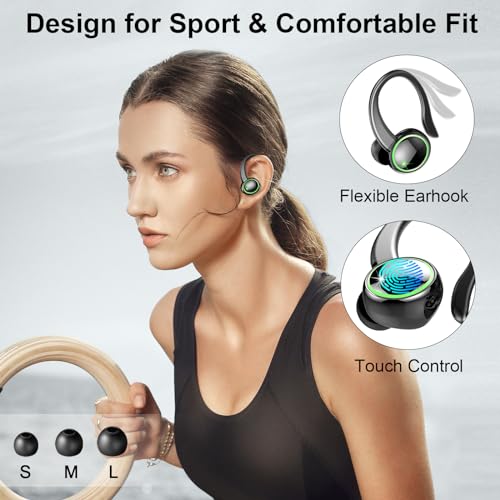 Wireless Earbuds Bluetooth 5.4 with Noise Cancelling Mic, IP7 Waterproof for Running Z469