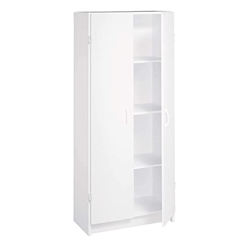 Pantry Cabinet with 2 Doors and Adjustable Shelves, White D388846