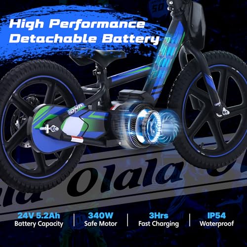 Electric Dirt Bike for Kids Aged 3-6, 170W Motor, 24V Battery, 12IN Tires M30914