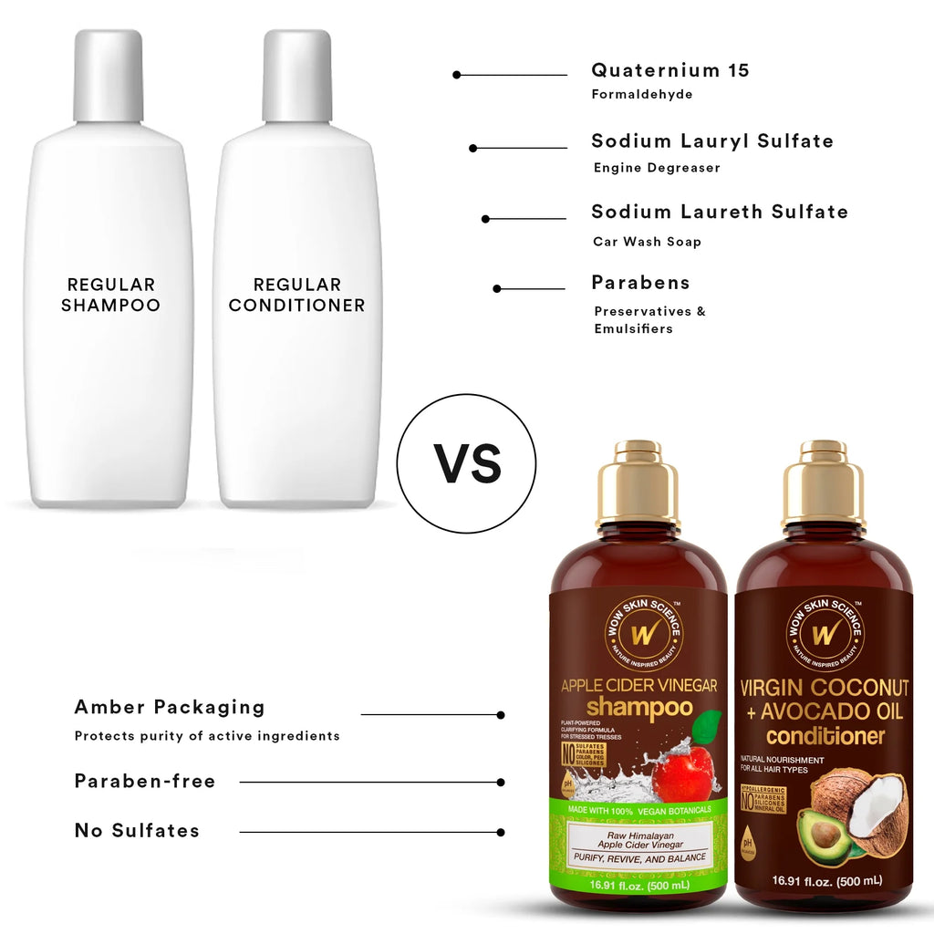 Apple Cider Vinegar Shampoo & Coconut Avocado Conditioner Duo 16.9 oz H28717