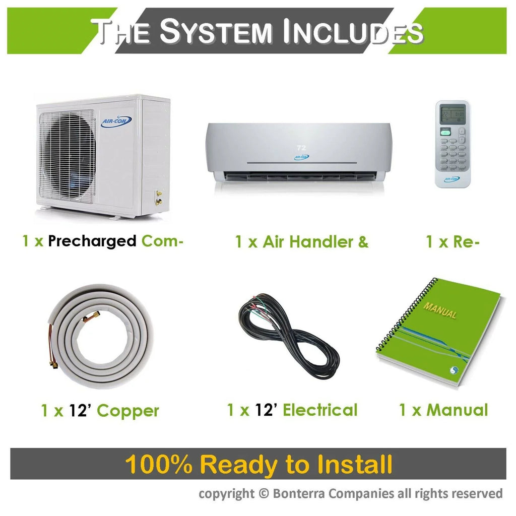 Ductless Mini Split Air Conditioner Heat Pump 24000 BTU 18 SEER 220V N141665