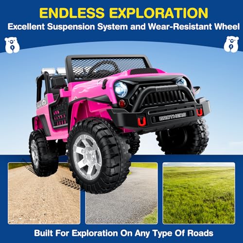 12V Kids Electric Ride On Car with Remote Control, 4-Wheel Suspension, Bluetooth Speaker P8629
