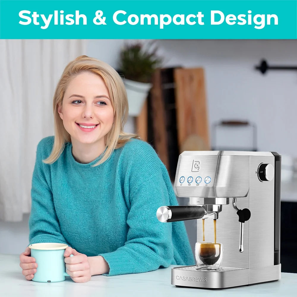 Espresso Machine with Milk Frother, 49 oz Water Tank N4690