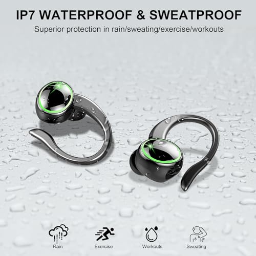 Wireless Earbuds Bluetooth 5.4 with Noise Cancelling Mic, IP7 Waterproof for Running Z469