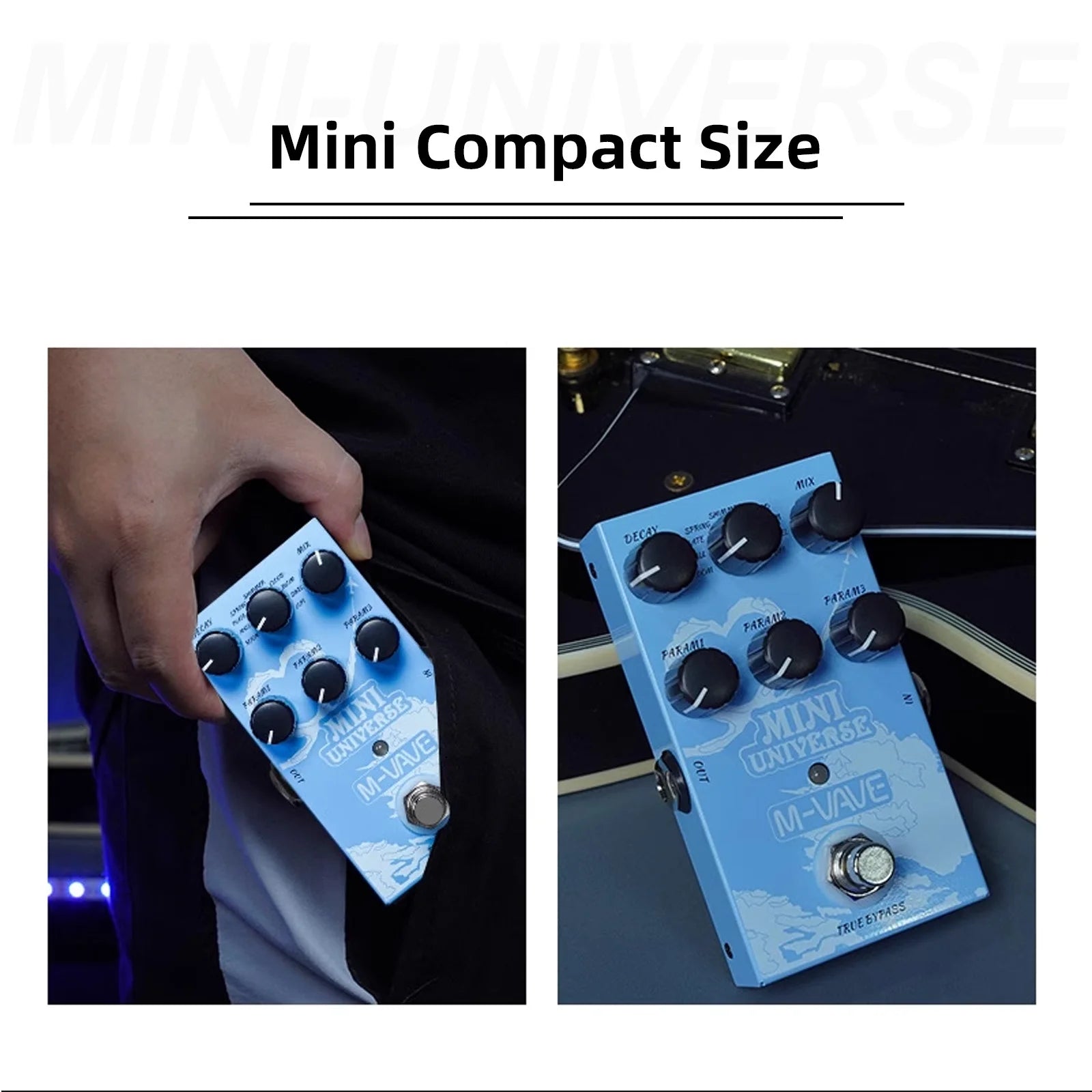 Guitar Effect Pedal 9 Mode Reverb for Guitar Bass O106