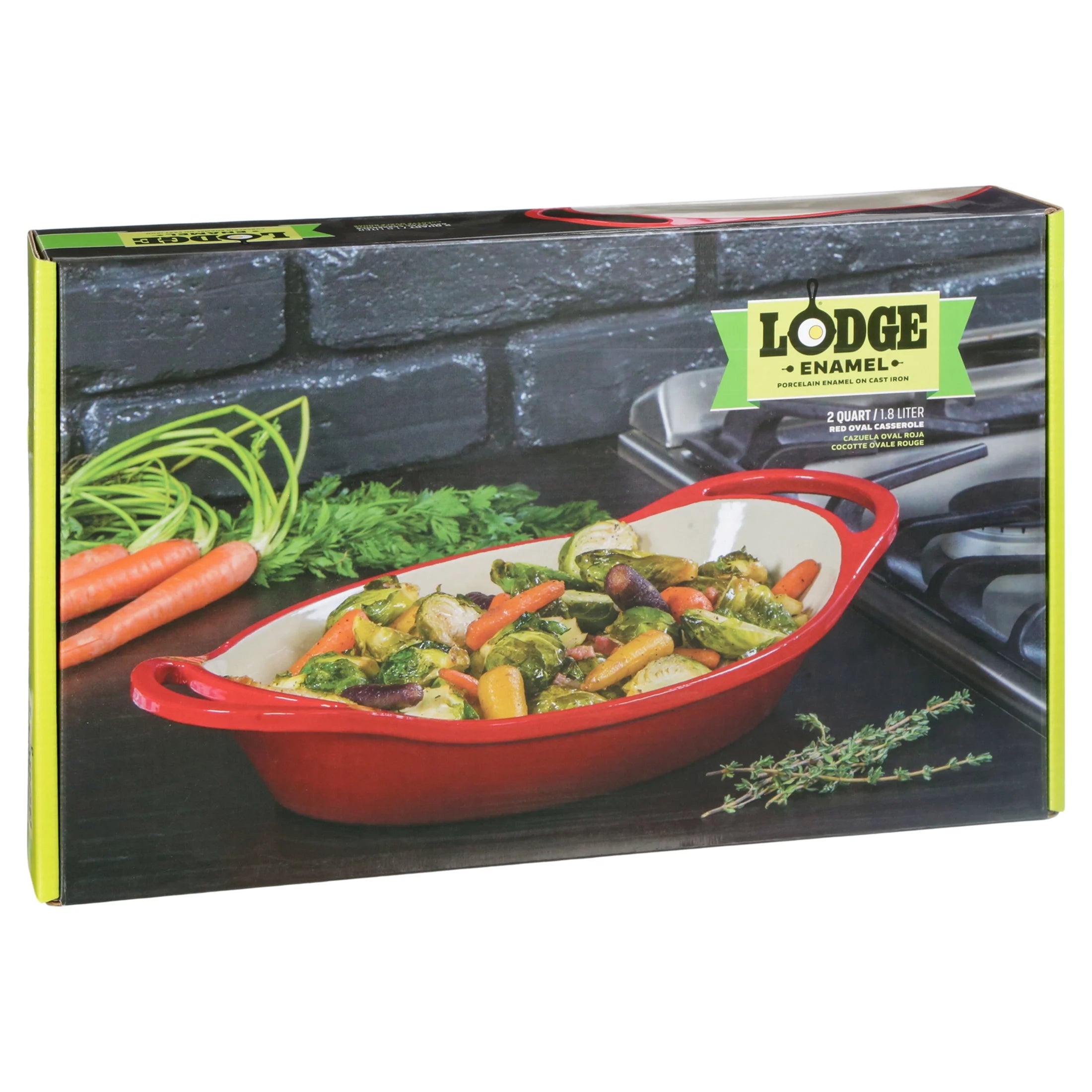 Enameled Cast Iron Oval Casserole, 2 Quart G336437