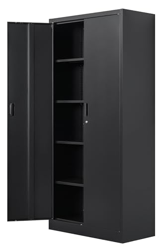 Metal Storage Cabinet with Adjustable Shelves, White W537131