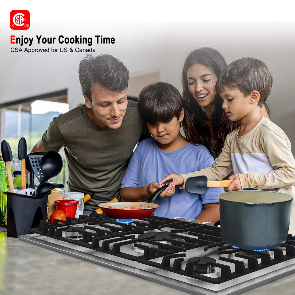 36 in. Convertible Gas Cooktop with 5 Burners D9661
