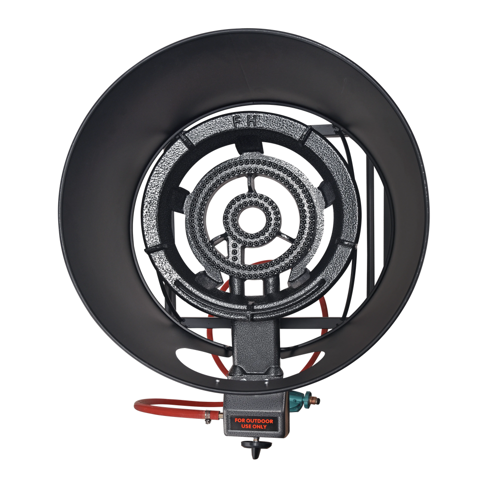 Heavy Duty Stainless Steel Concave Comal Set with Cast Iron Propane Burner Stove and Stand T6900