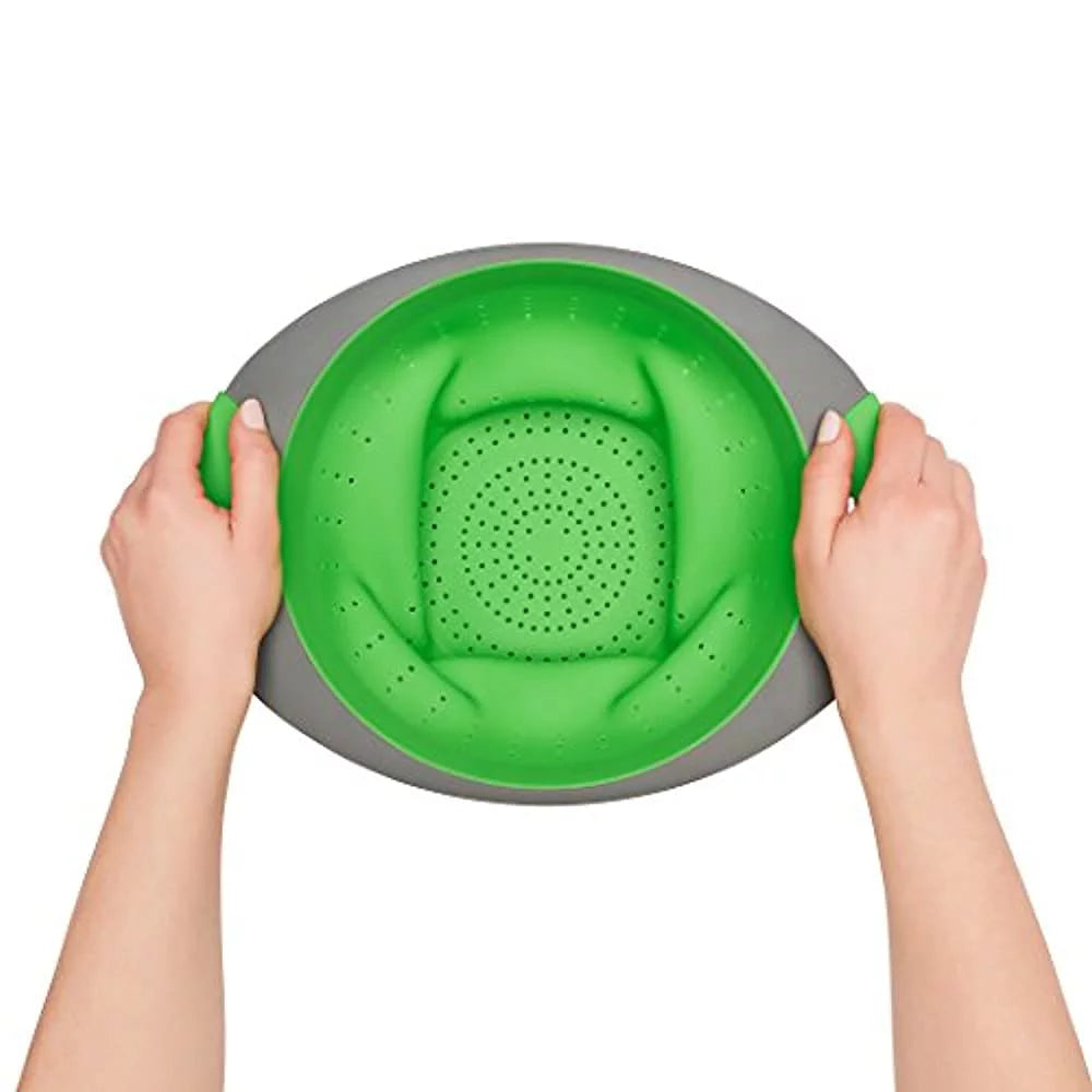 Silicone Collapsible Colander, 3.5 Quart, Green A140447