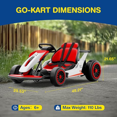 24V Electric Go Kart for Big Kids with 5-Point Safety Belt L11939