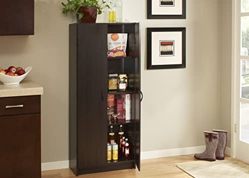 Pantry Cabinet with 2 Doors and Adjustable Shelves, White D388846