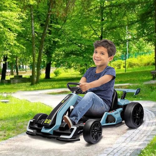 24V Electric Drift Go Kart for Kids, Adjustable Seat, 8mph C10094
