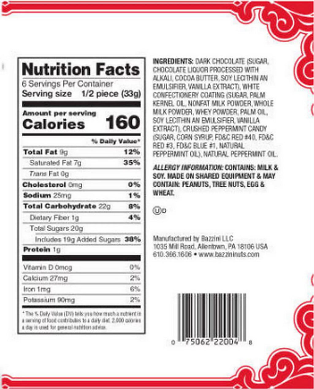 Dark Chocolate Peppermint Bark Holiday Candy, 2-Pack X392742