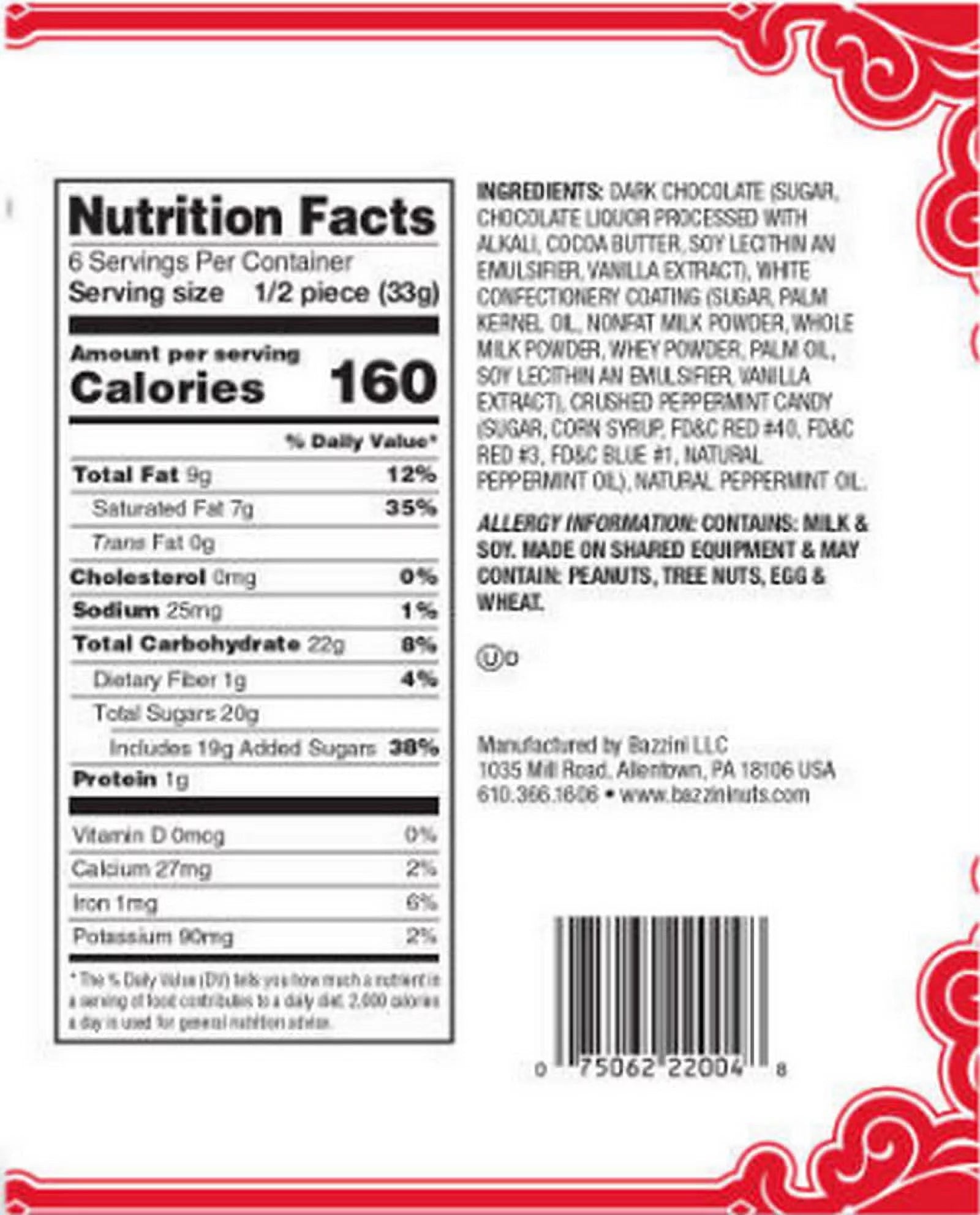 Dark Chocolate Peppermint Bark Holiday Candy, 2-Pack X392742