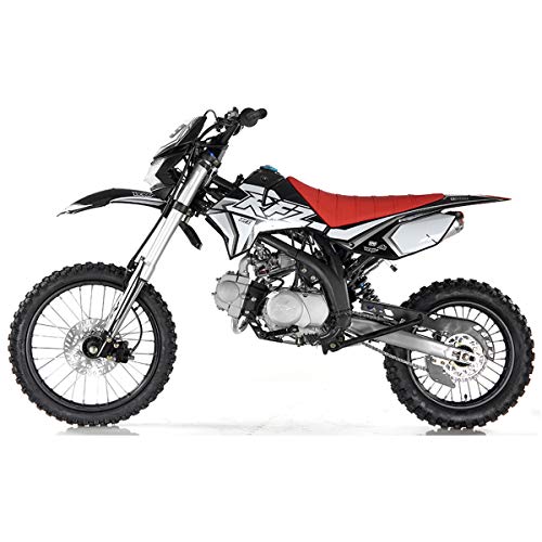125cc Gas Dirt Pitbike with Headlight, Black X589006