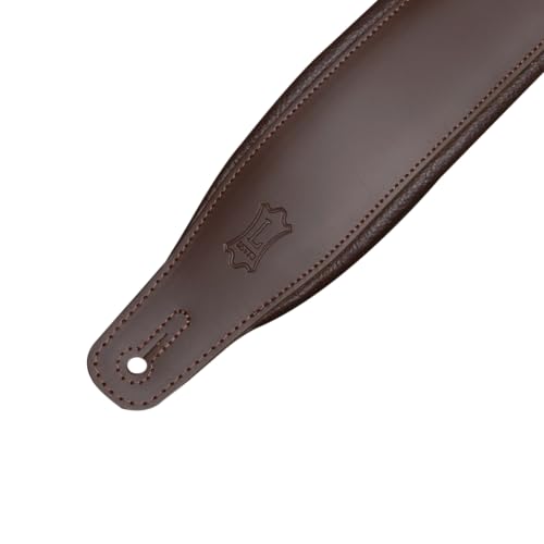 3" Wide Leather Guitar Strap with Foam Padding, Black L93354
