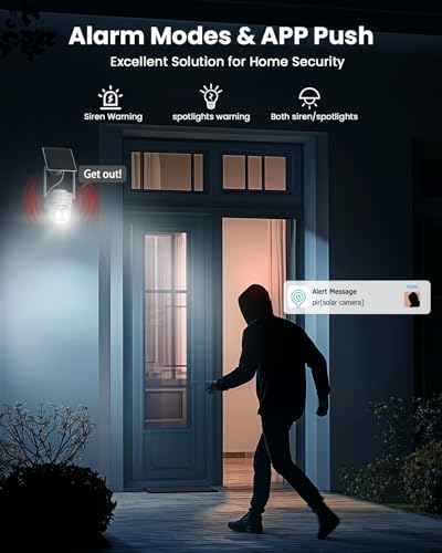 Wireless Outdoor Security Camera, 3MP Pan Tilt 360° with Color Night Vision G68136