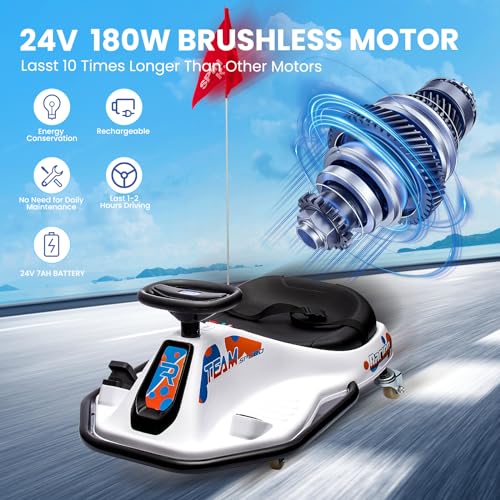 24V Electric Go Kart Drifting Car with 360° Rotation N6384