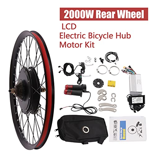 Electric Bike Conversion Kit, Rear Wheel 2000W with Controller & Display Q4462