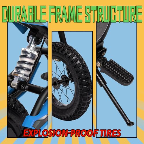 Electric Dirt Bike for Kids 8-14, 16MPH Off-Road Motorcycle with Twist Grip Throttle B563