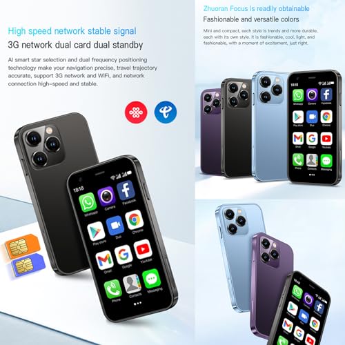Mini Smartphone 3.0 Inch WiFi GPS Quad Core Android 8.1 Dual Sim HD Camera 2GB RAM 16GB ROM N523