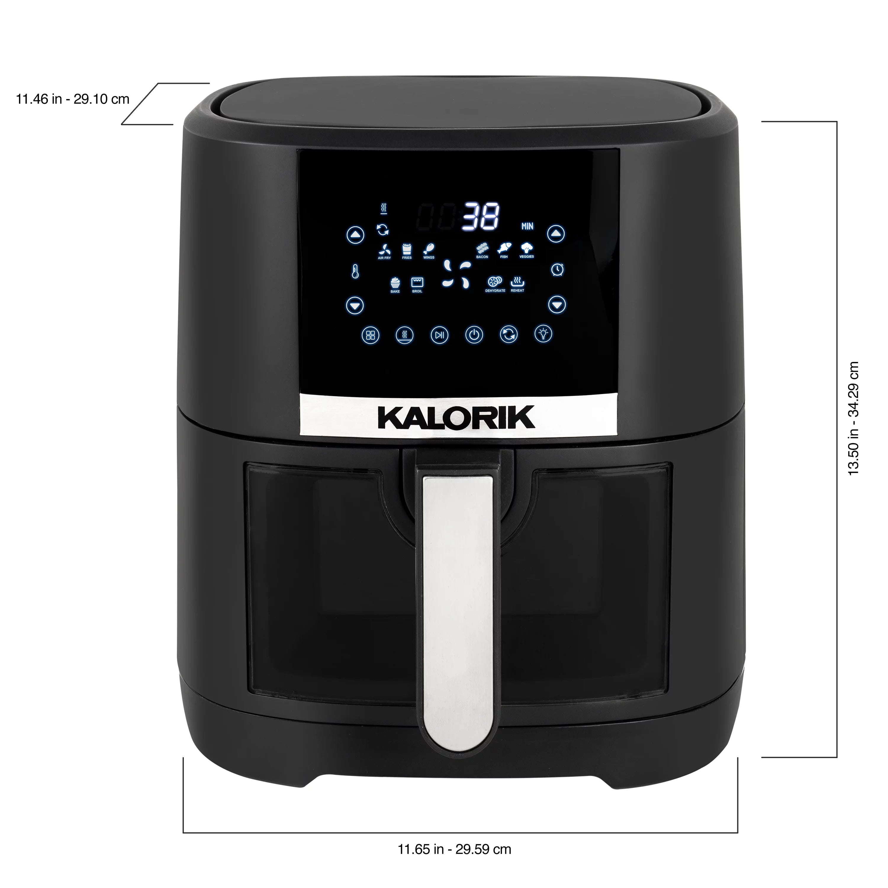 5 Quart Digital Air Fryer with Viewing Window W7990
