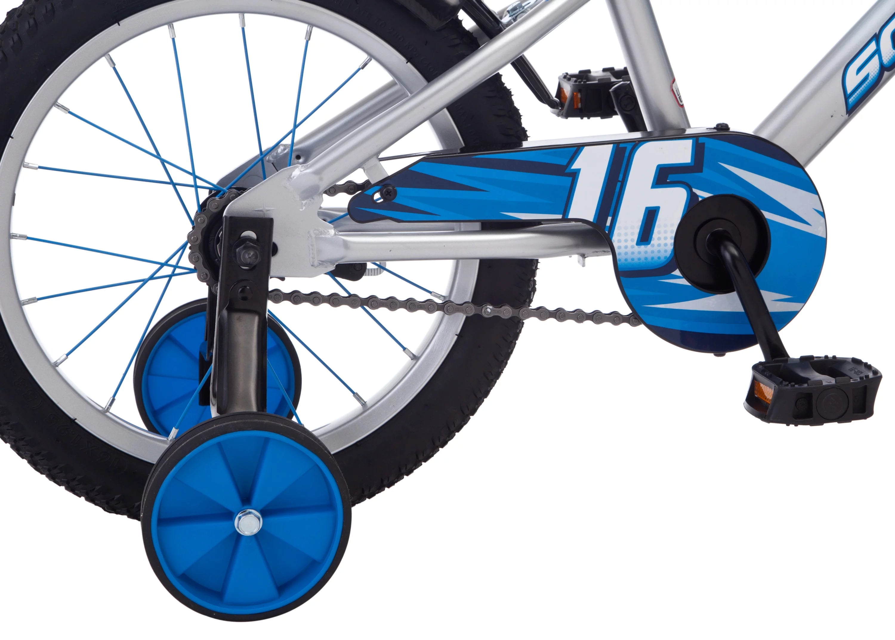 16 in. BMX Kids Bike, Single Speed, Blue / Grey Y2870
