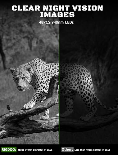 4K 48MP Trail Camera with Night Vision and Motion Activation V521736