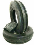 (2) Two- New 650-16 Front Tri Rib 6ply Tractor Tires W/tubes