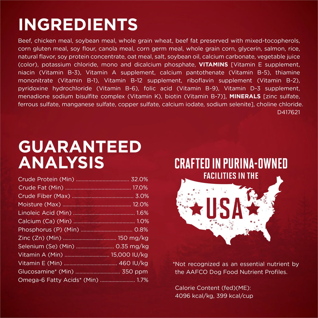 Natural High Protein Dog Food with Real Beef and Salmon V273291