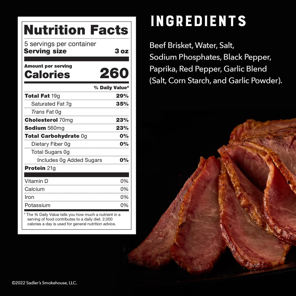 Seasoned Sliced Mesquite Smoked Beef Brisket, 1.5-2 lb C822993