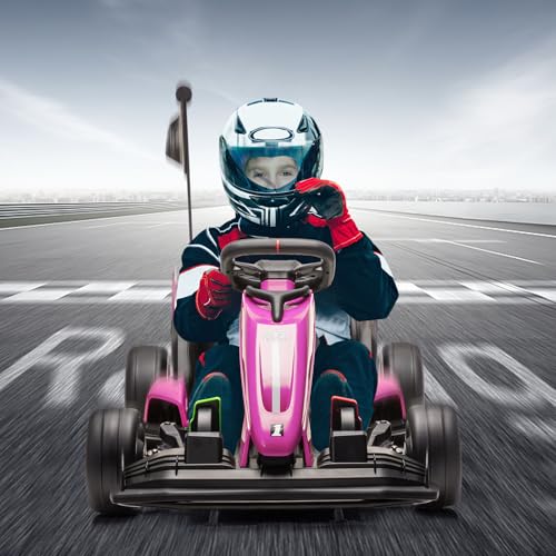 24V Electric Drift Kart for Kids with Adjustable Seat and 8.5MPH Speed Z339
