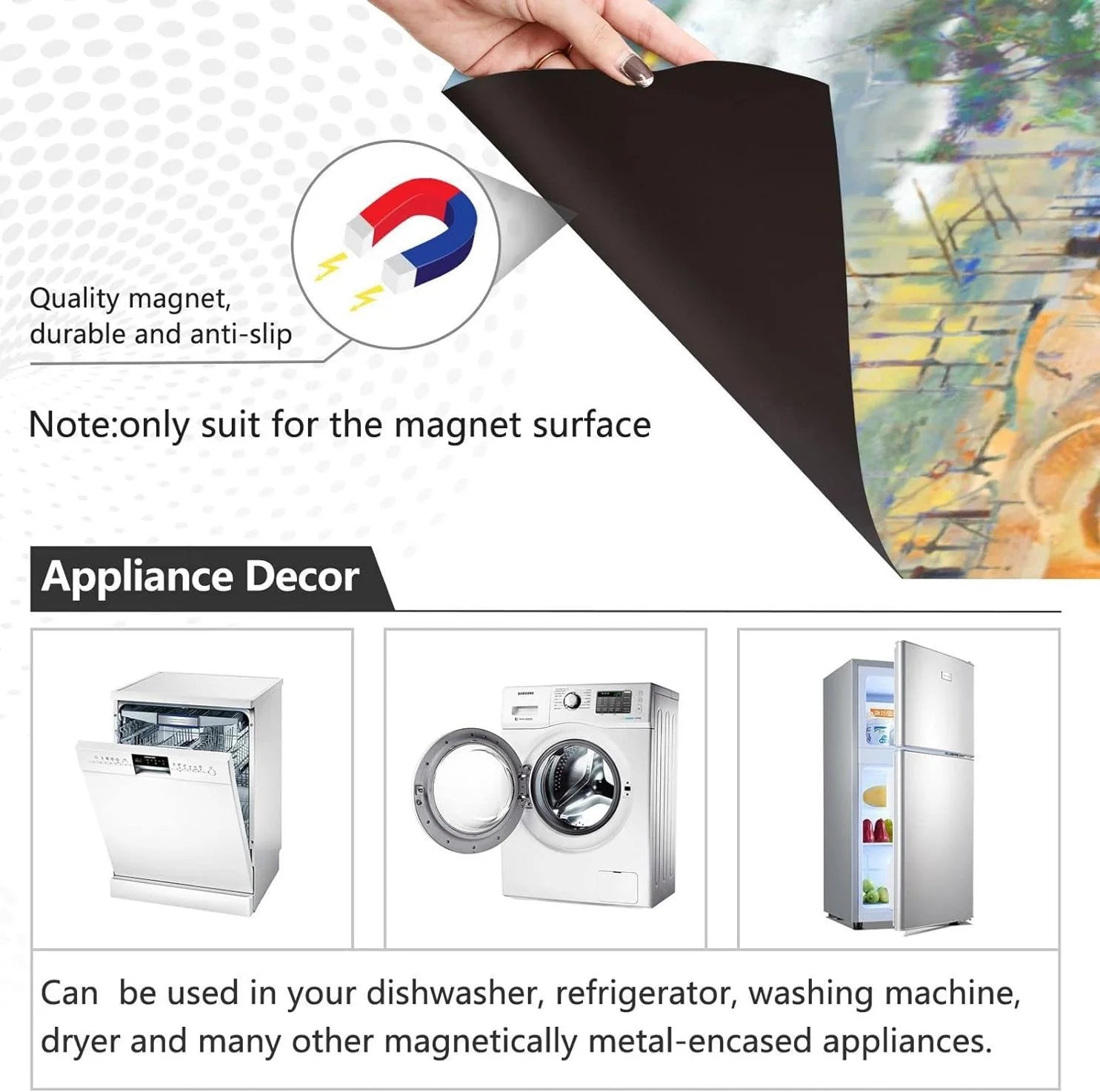 Dishwasher Magnet Cover for Kitchen Appliance Decor N4275