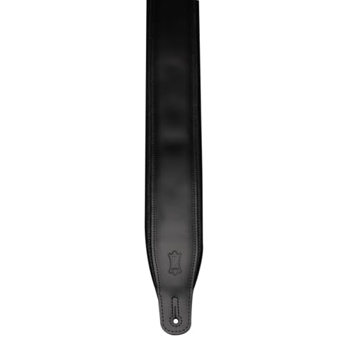 3" Wide Leather Guitar Strap with Foam Padding, Black L93354