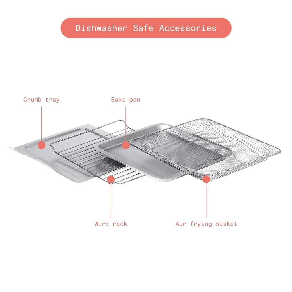 Infrared Air Fry Toaster Oven, 9-Slice, 1800 W, White B97381