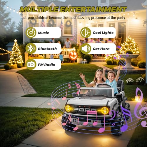 2 Seater Ride On Car for Kids, 24v Electric Truck with Remote Control, Blue O82727