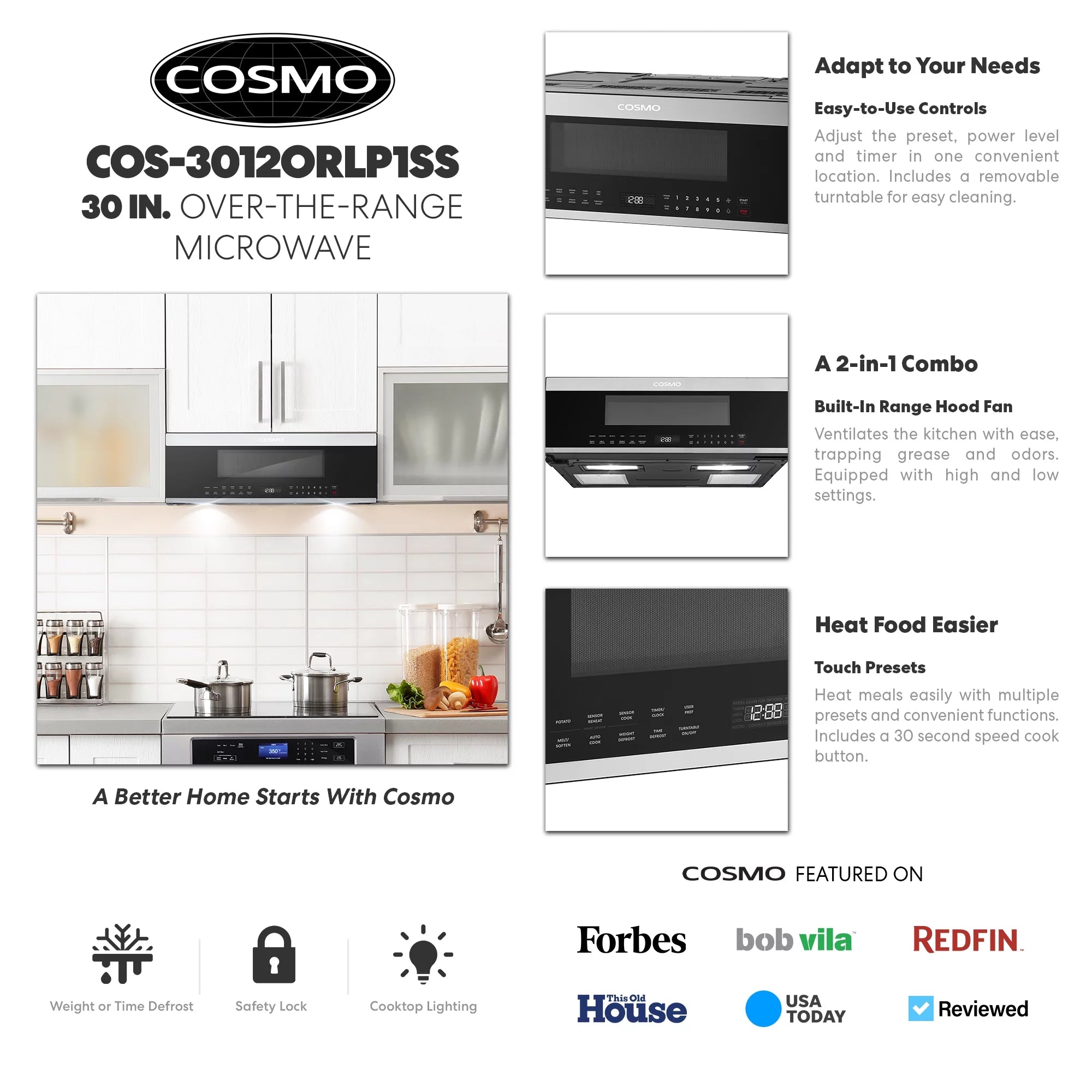 Slim Over the Range Microwave with Automatic Presets K941558