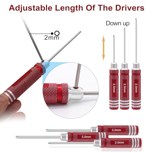 RC Car Tool Kit Hex Screwdriver Set with Pliers Wrench Body Reamer M35204