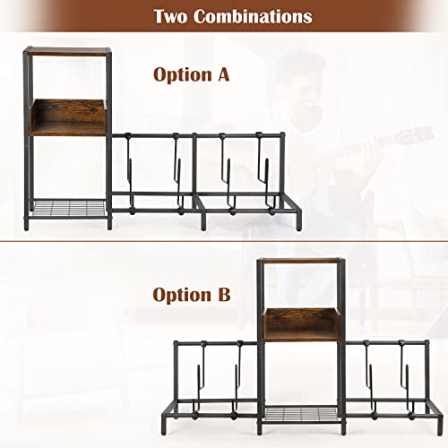 Guitar Stand 4-Tier Rack Holder for Acoustic, Electric, Bass R41022