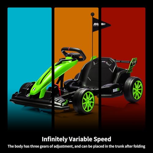 24V Electric Drift Kart for Kids with Adjustable Seat and 8.5MPH Speed Z339