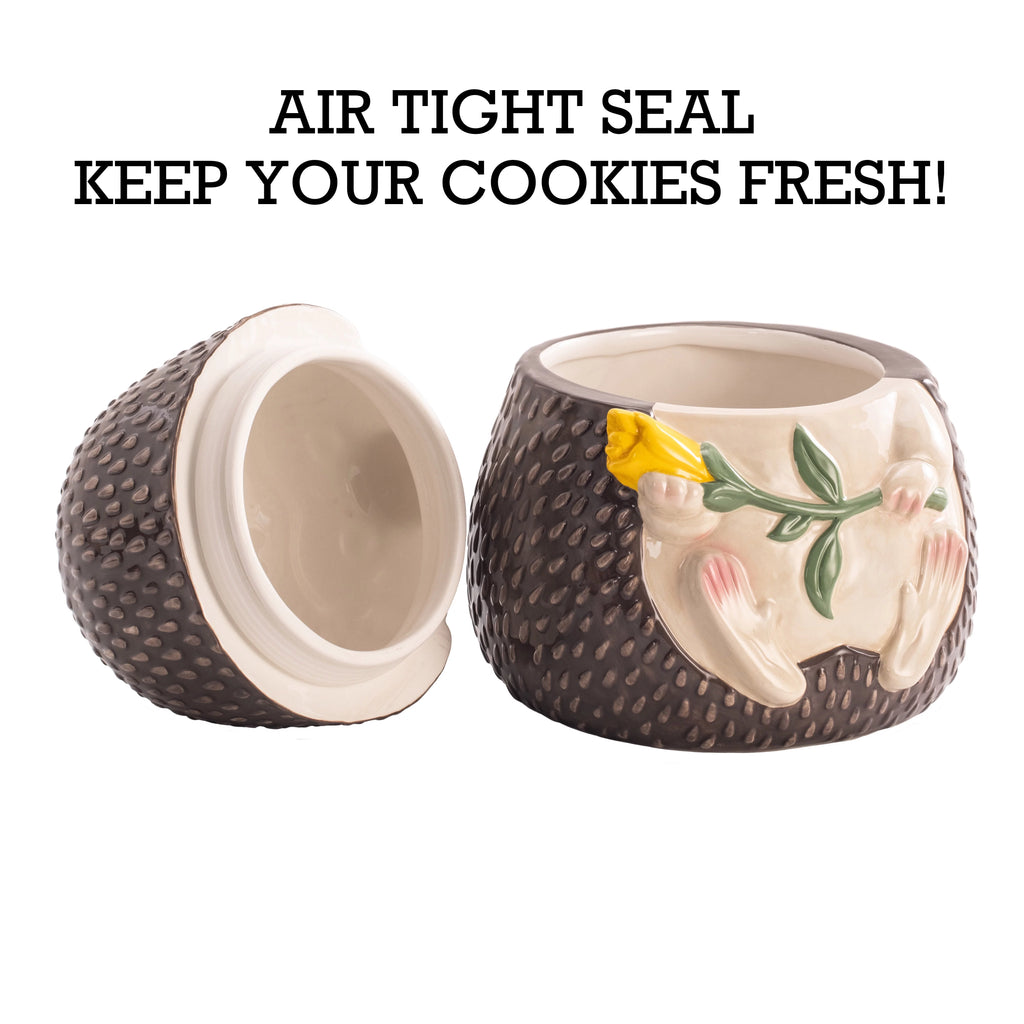 Ceramic Cookie Jar, 9.6 Inch, Airtight K5051