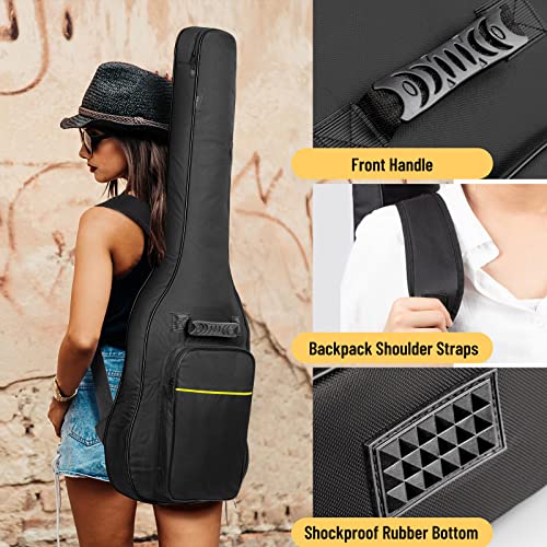 Electric Guitar Gig Bag 6mm Padding Backpack Soft Case Black Z99509
