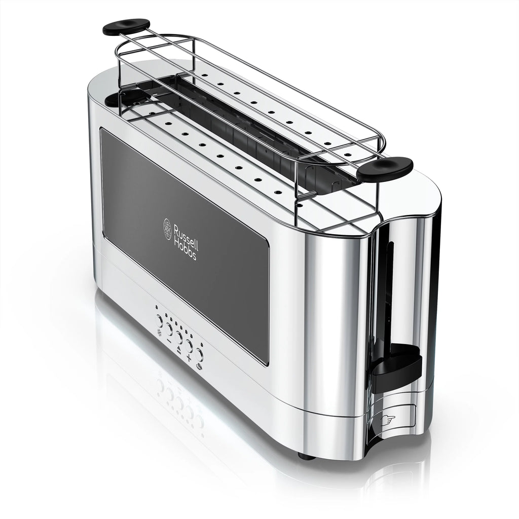 2-Slice Glass Accent Toaster, Black & Silver H6234