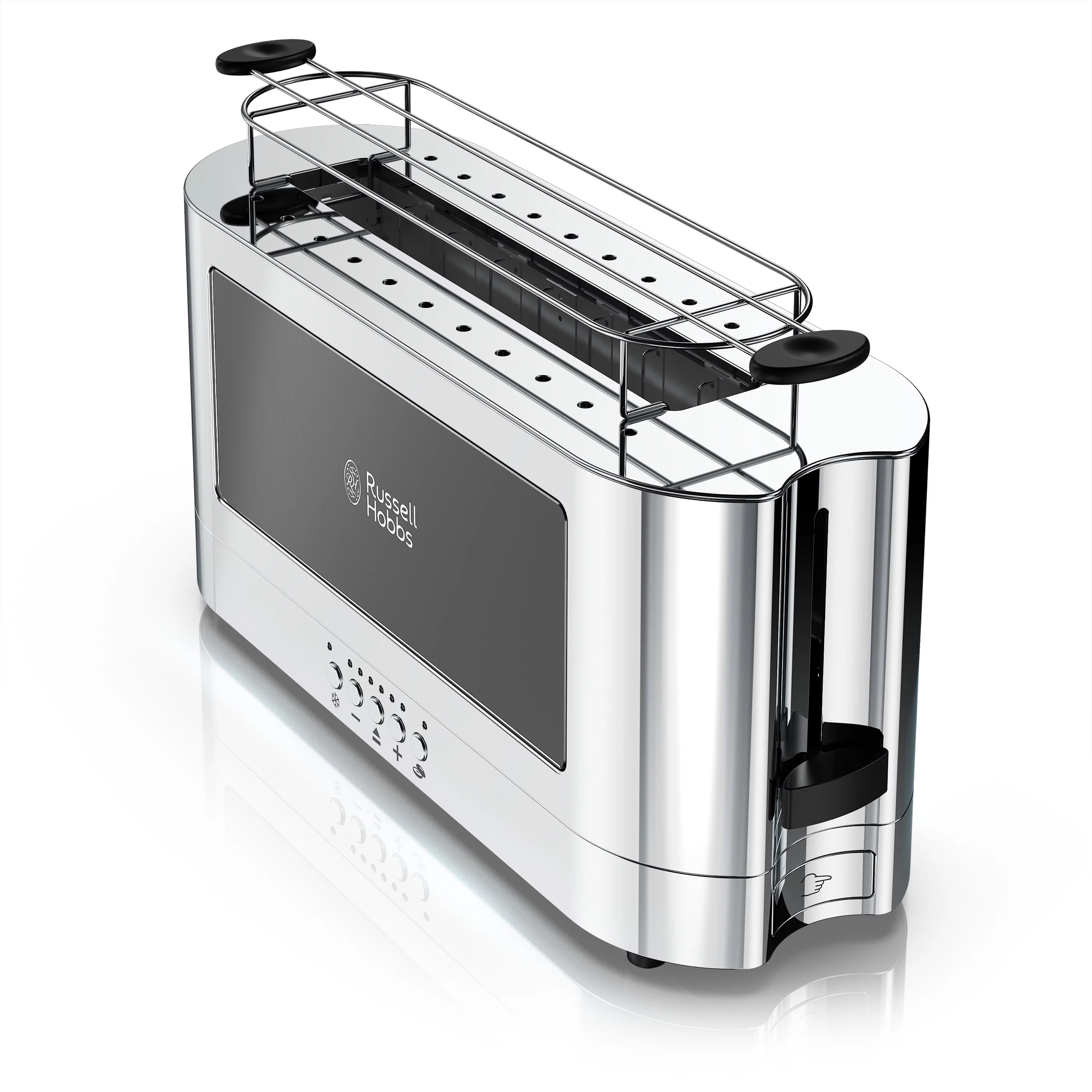 2-Slice Glass Accent Toaster, Black & Silver H6234