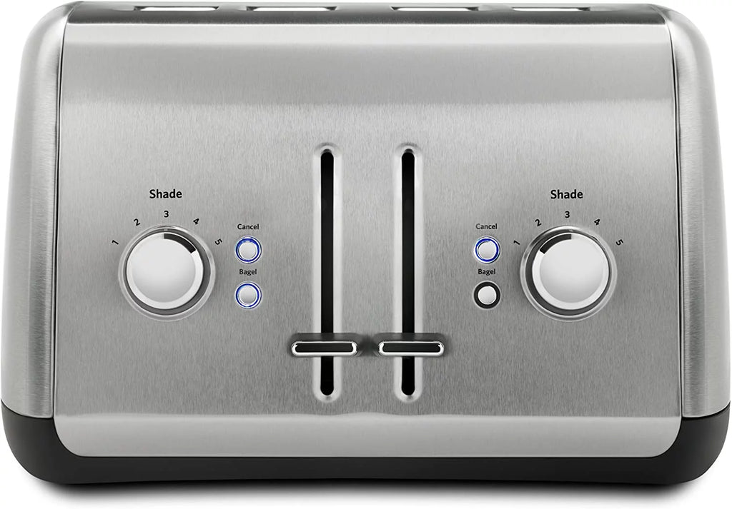 4 Slice Toaster and Electric Kettle Set - Stainless Steel Y7362